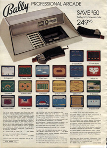 Bally Professional Arcade (White Console)(Catalog Ad)