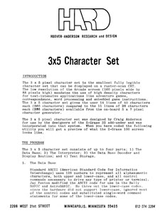 3x5 Character Set
