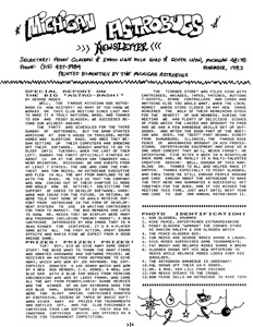 Astrobugs Newsletter Nov. 1983