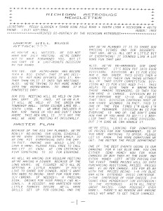 Michigan AstroBUGS Newsletter (August 1983)
