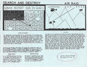 Search & Destroy/Air Raid Instructions