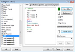 <em>PS Pad</em> 'Colors' tab