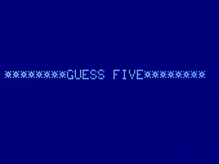 Guess Five 01