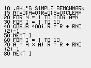 Creative Computing Benchmark