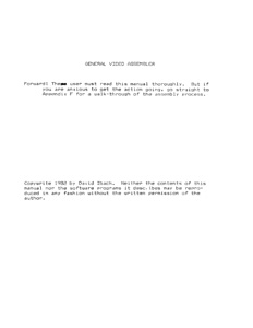 General Video Assembler Documentation